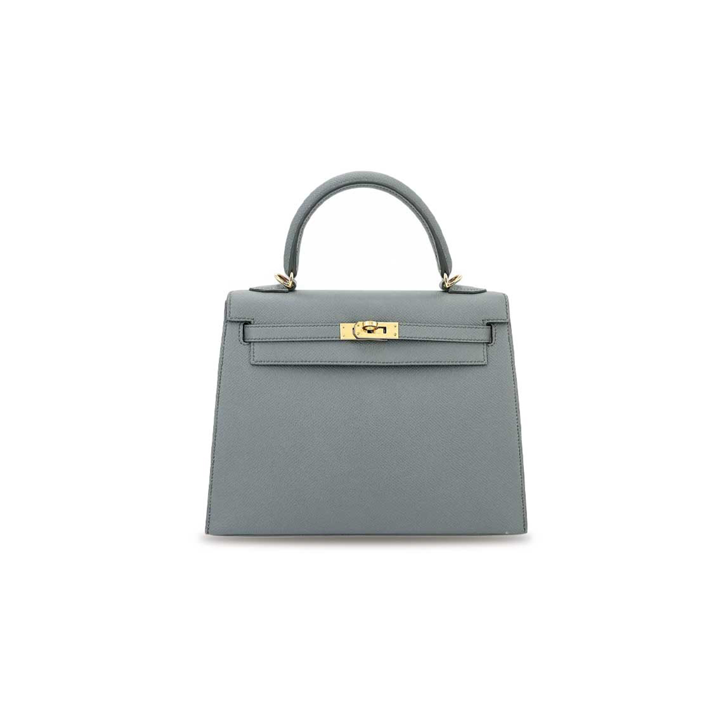 HERMÈS MASTER KELLY 25 ALMOND GREEN EPSOM GOLD BUCKLE (25*17*7cm)